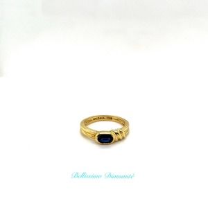 Vintage Tiffany&Co. 750 18k Yellow Gold Band Sapp… - image 1